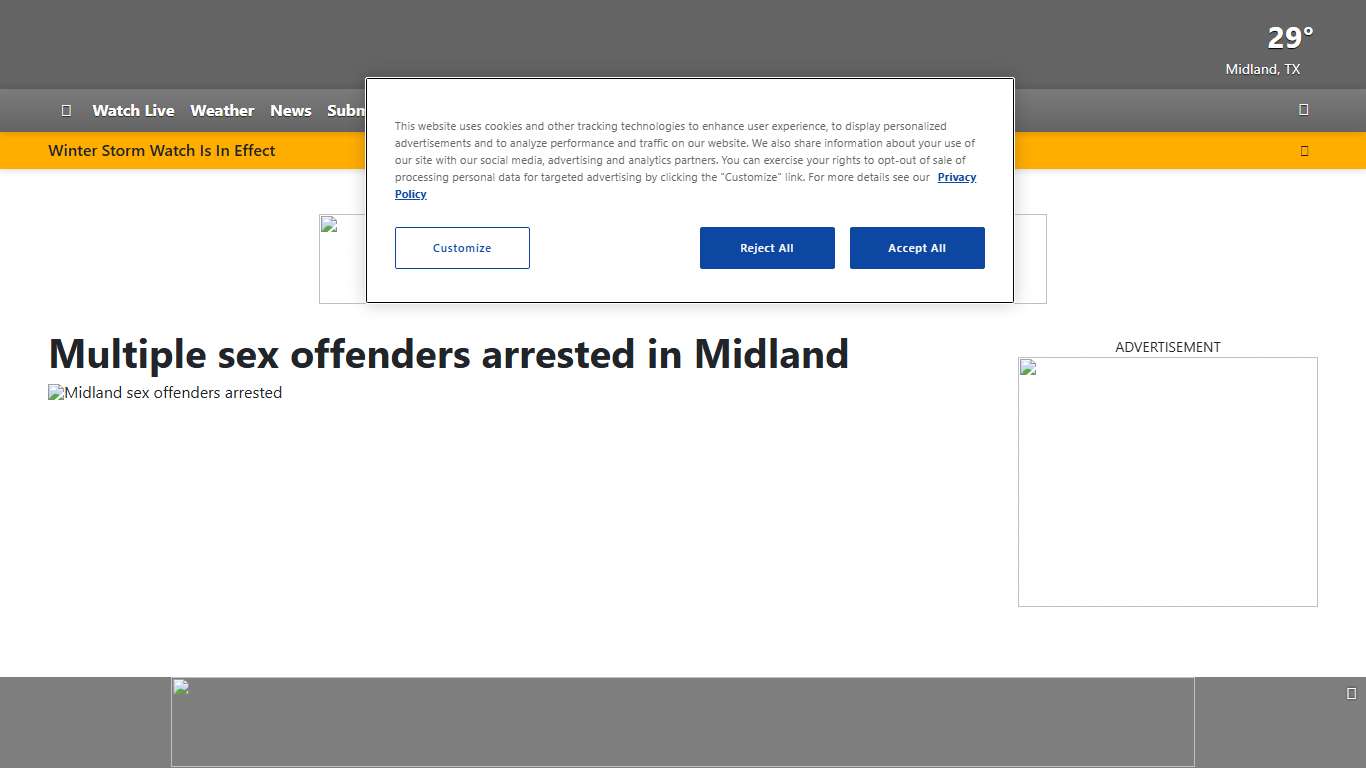 Multiple sex offenders arrested in Midland